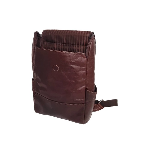 Jack Georges Voyager Convertible Backpack Leather Brown Cognac Unisex - Picture 5 of 7